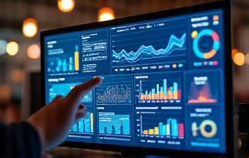 Social media ad campaigns overview with engagement graphs